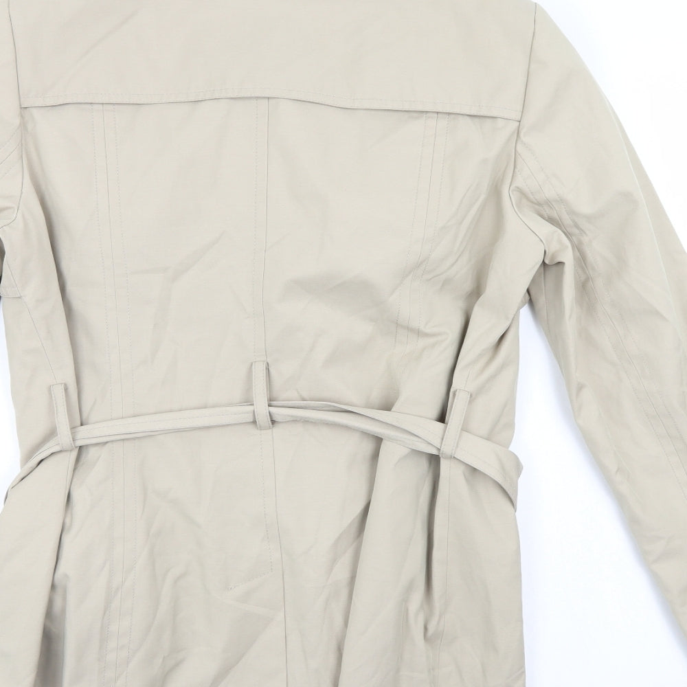 John Lewis Womens Ivory   Trench Coat Coat Size 14
