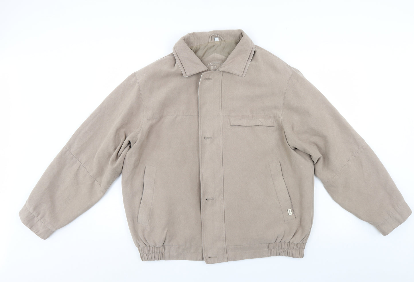 JBC Mens Beige   Jacket  Size S  - faux suade look