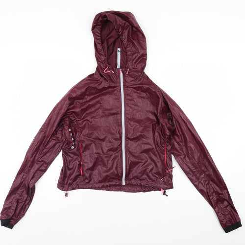 H&M Womens Purple   Rain Coat Jacket Size XS