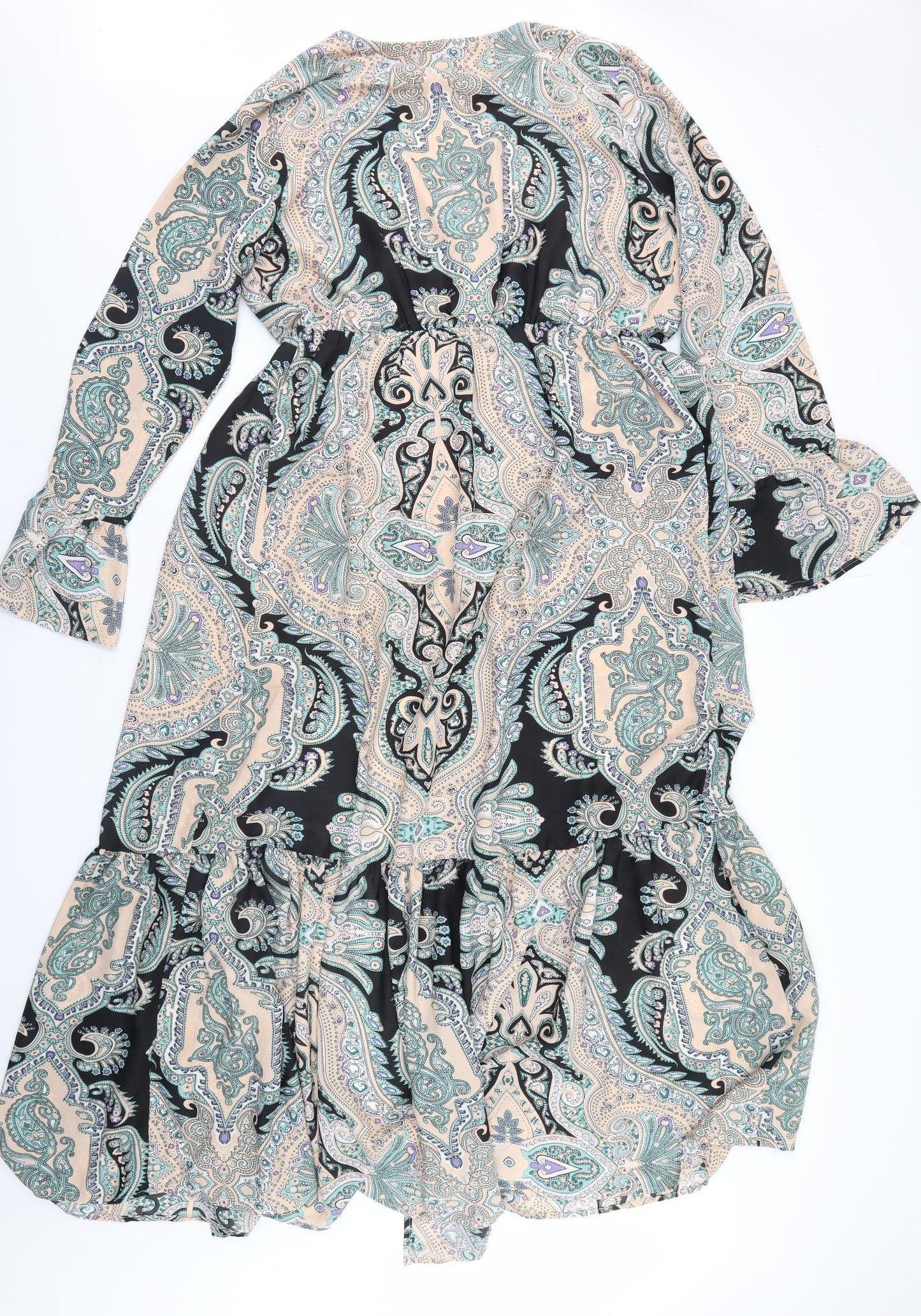 Boohoo Womens Multicoloured Paisley  A-Line  Size 22