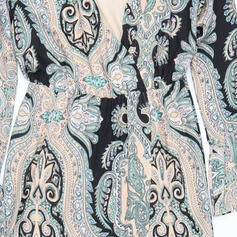 Boohoo Womens Multicoloured Paisley  A-Line  Size 22