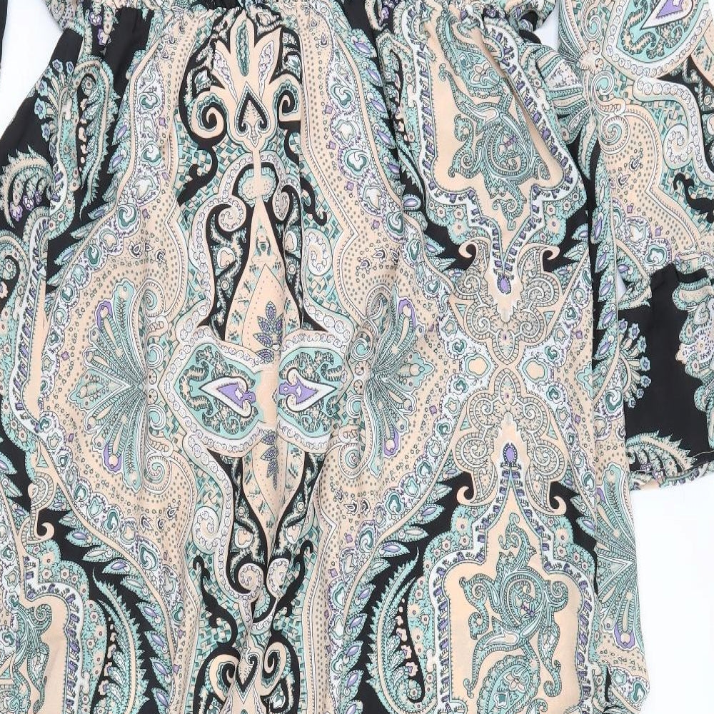 Boohoo Womens Multicoloured Paisley  A-Line  Size 22