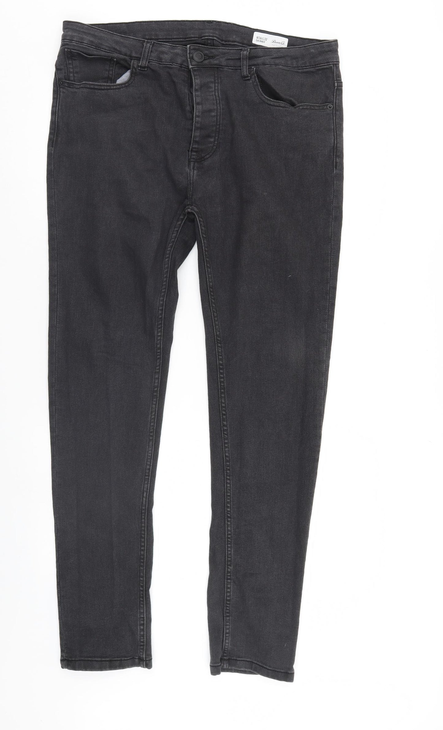 Denim & Co. Mens Beige  Denim Straight Jeans Size 36 L32 in