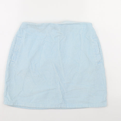 New Look Womens Blue  Corduroy A-Line Skirt Size 10