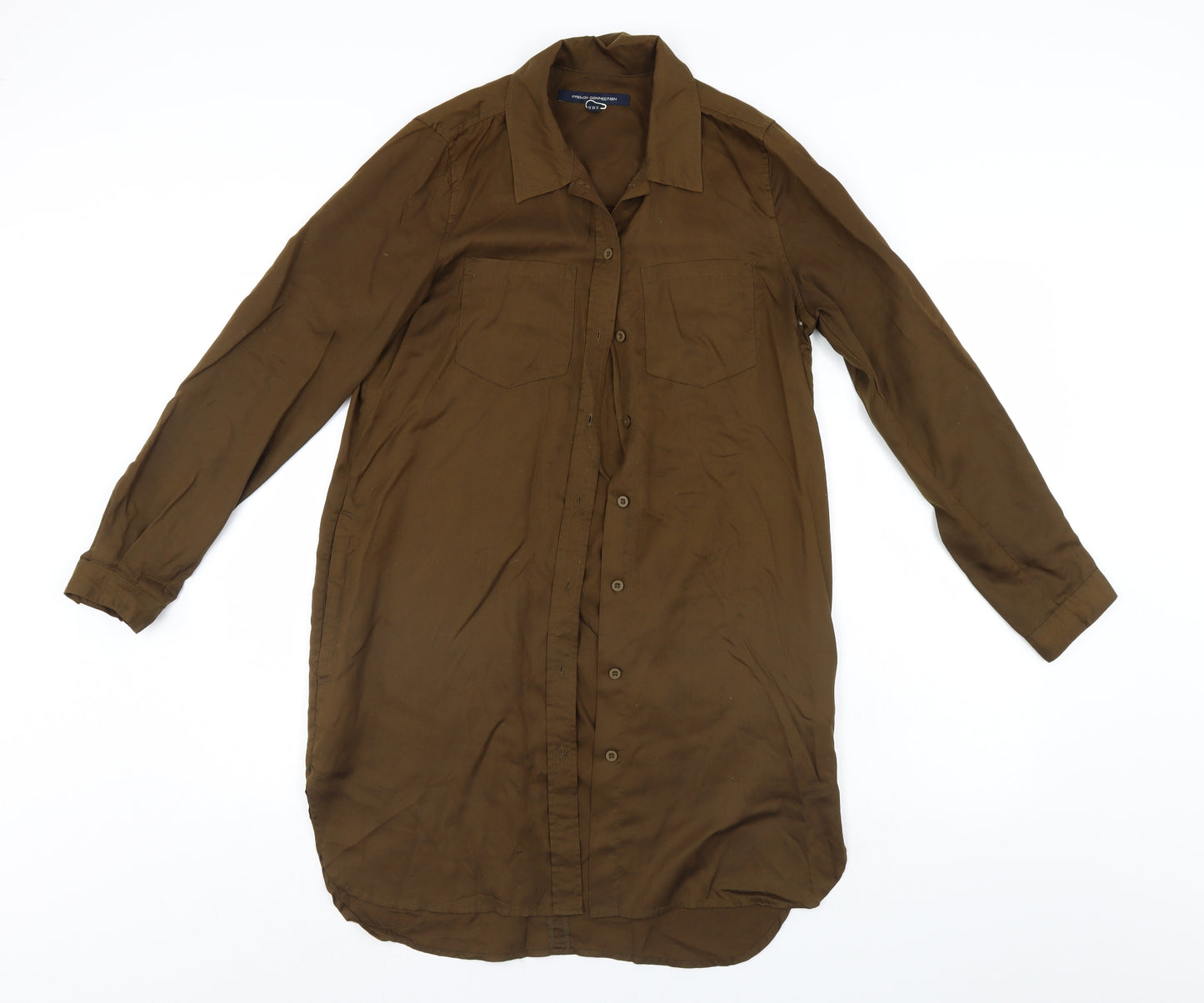 French Connection Womens Brown   Shirt Dress  Size 10