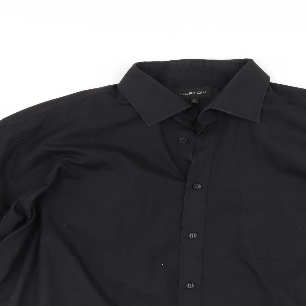 Burton Mens Black    Dress Shirt Size 17