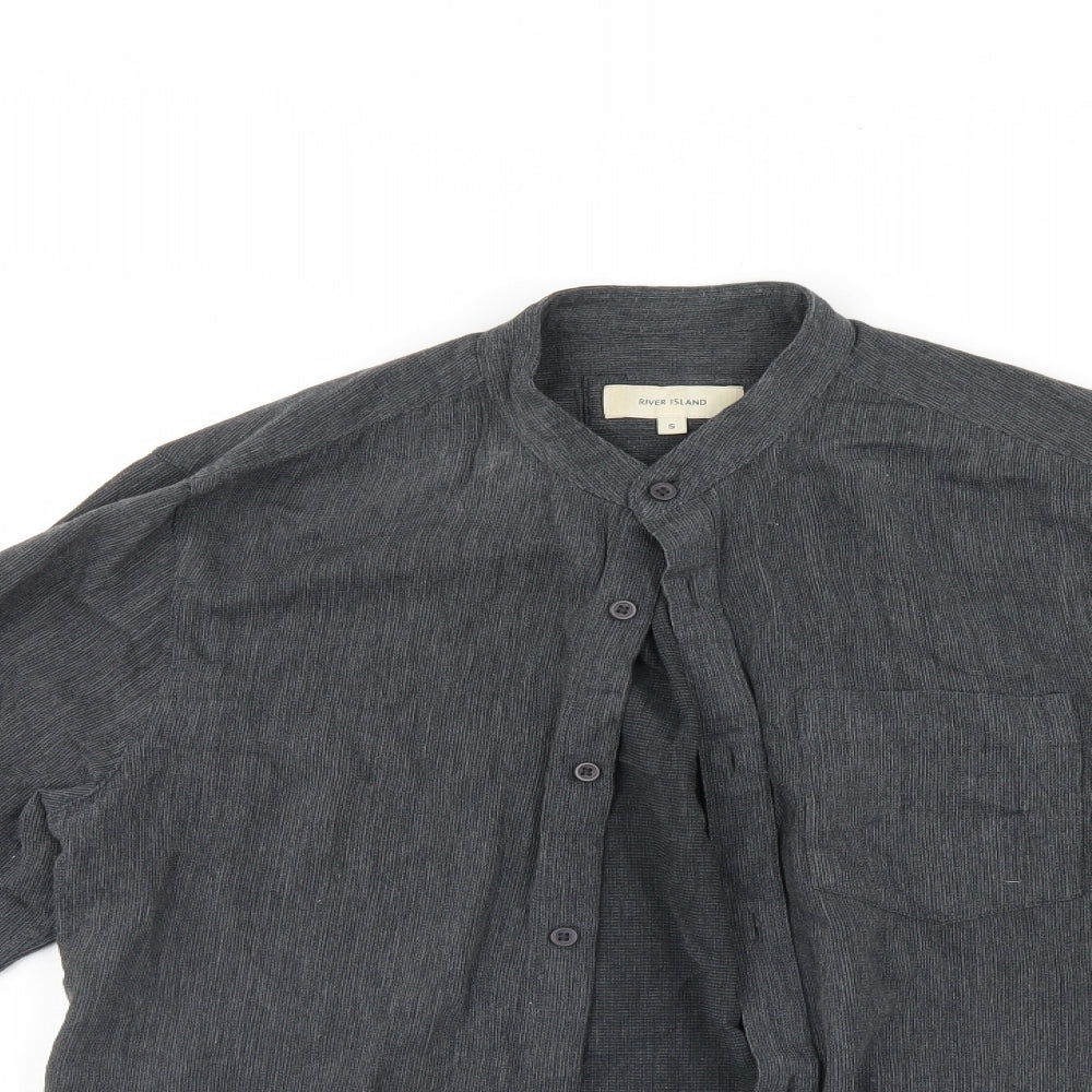 River Island Mens Grey    Button-Up Size S