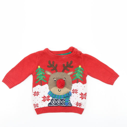 F&F Baby Red   Pullover Jumper Size 0-3 Months