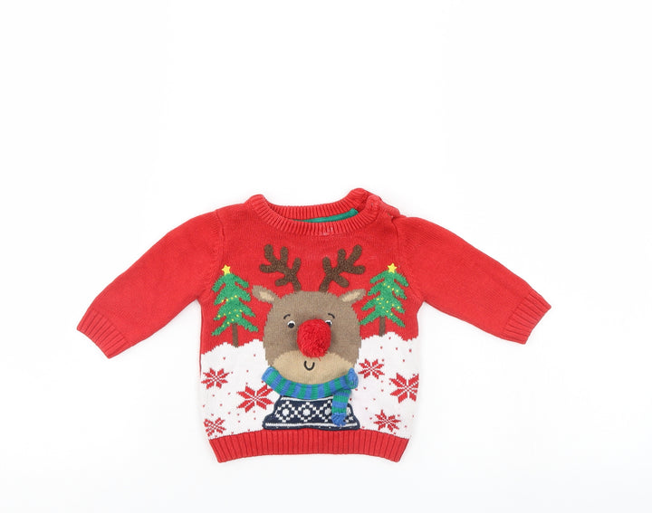 F&F Baby Red   Pullover Jumper Size 0-3 Months