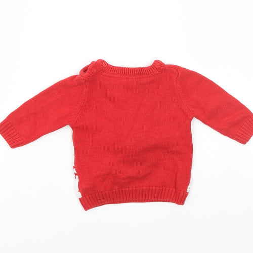 F&F Baby Red   Pullover Jumper Size 0-3 Months