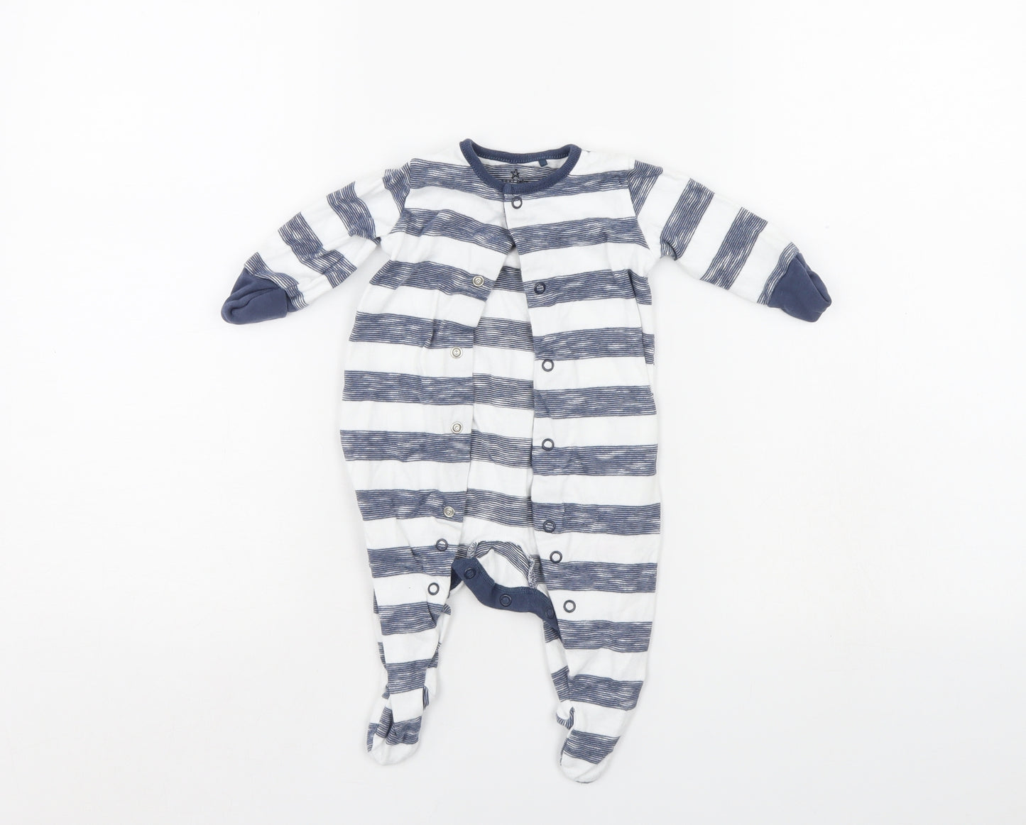 NEXT Baby Blue Striped  Babygrow One-Piece Size 0-3 Months