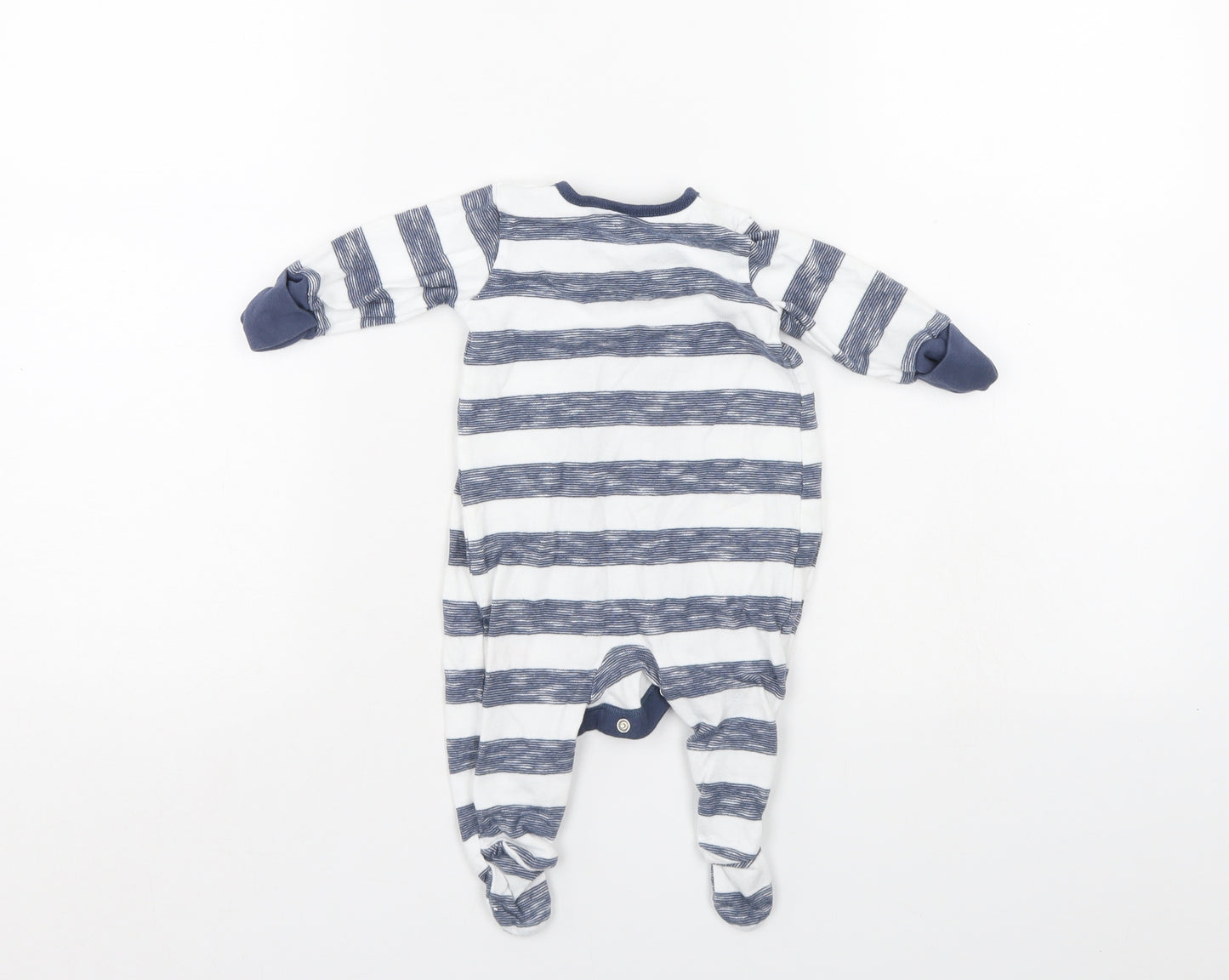 NEXT Baby Blue Striped  Babygrow One-Piece Size 0-3 Months