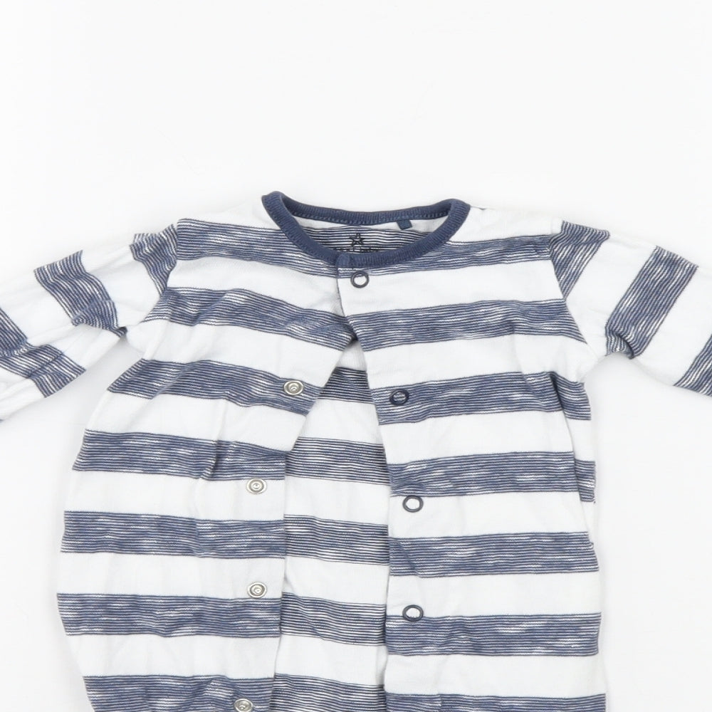 NEXT Baby Blue Striped  Babygrow One-Piece Size 0-3 Months