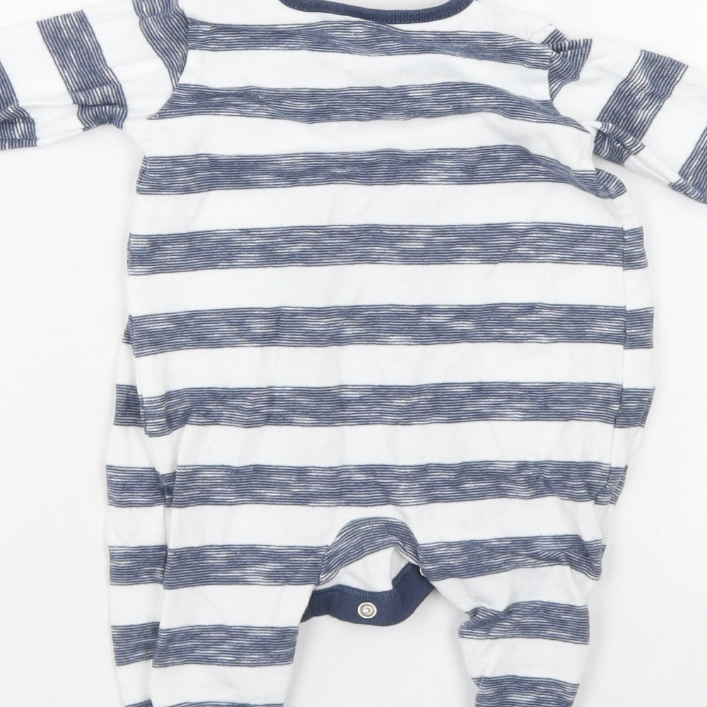 NEXT Baby Blue Striped  Babygrow One-Piece Size 0-3 Months