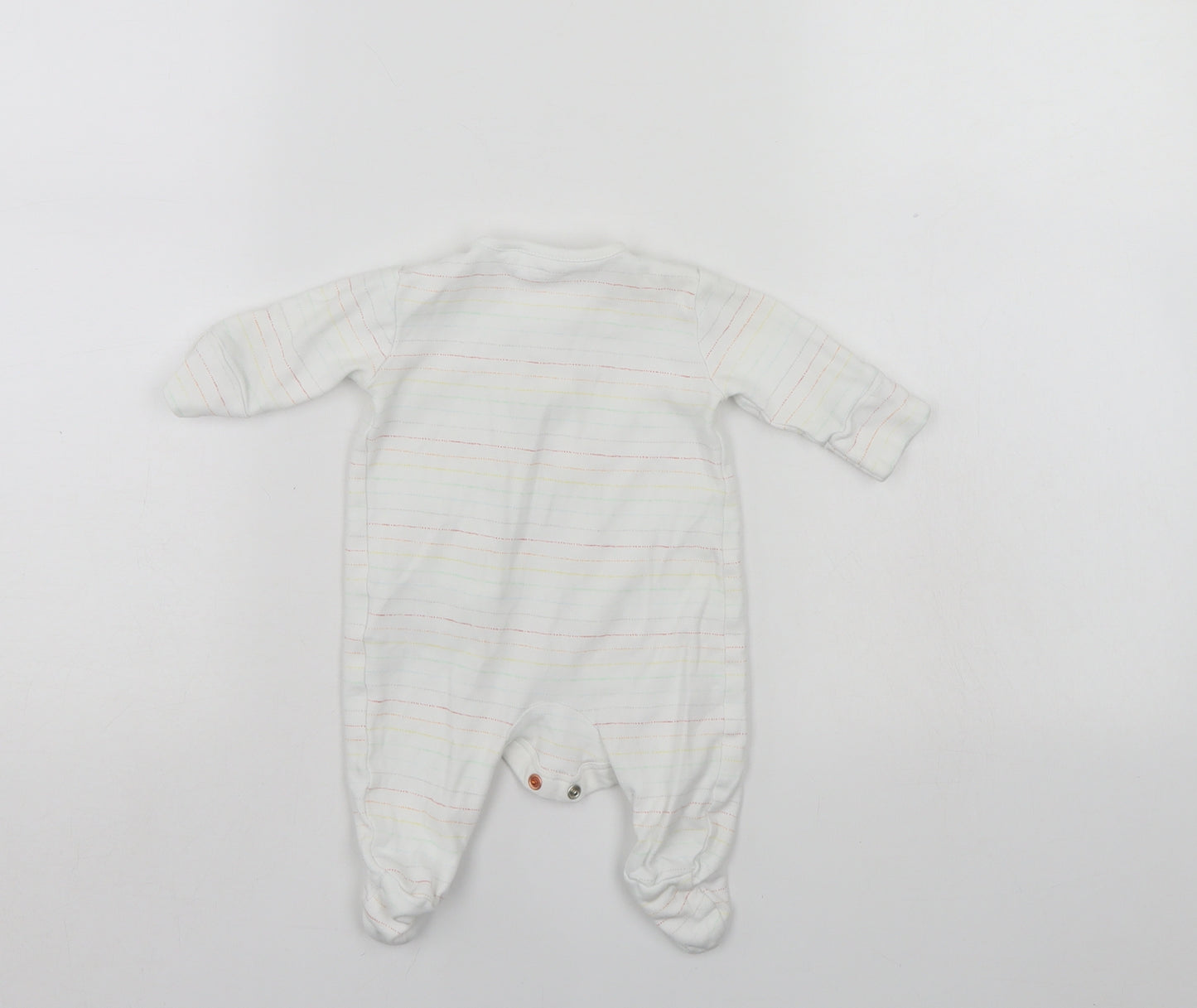 NEXT Baby White Striped  Babygrow One-Piece Size Newborn