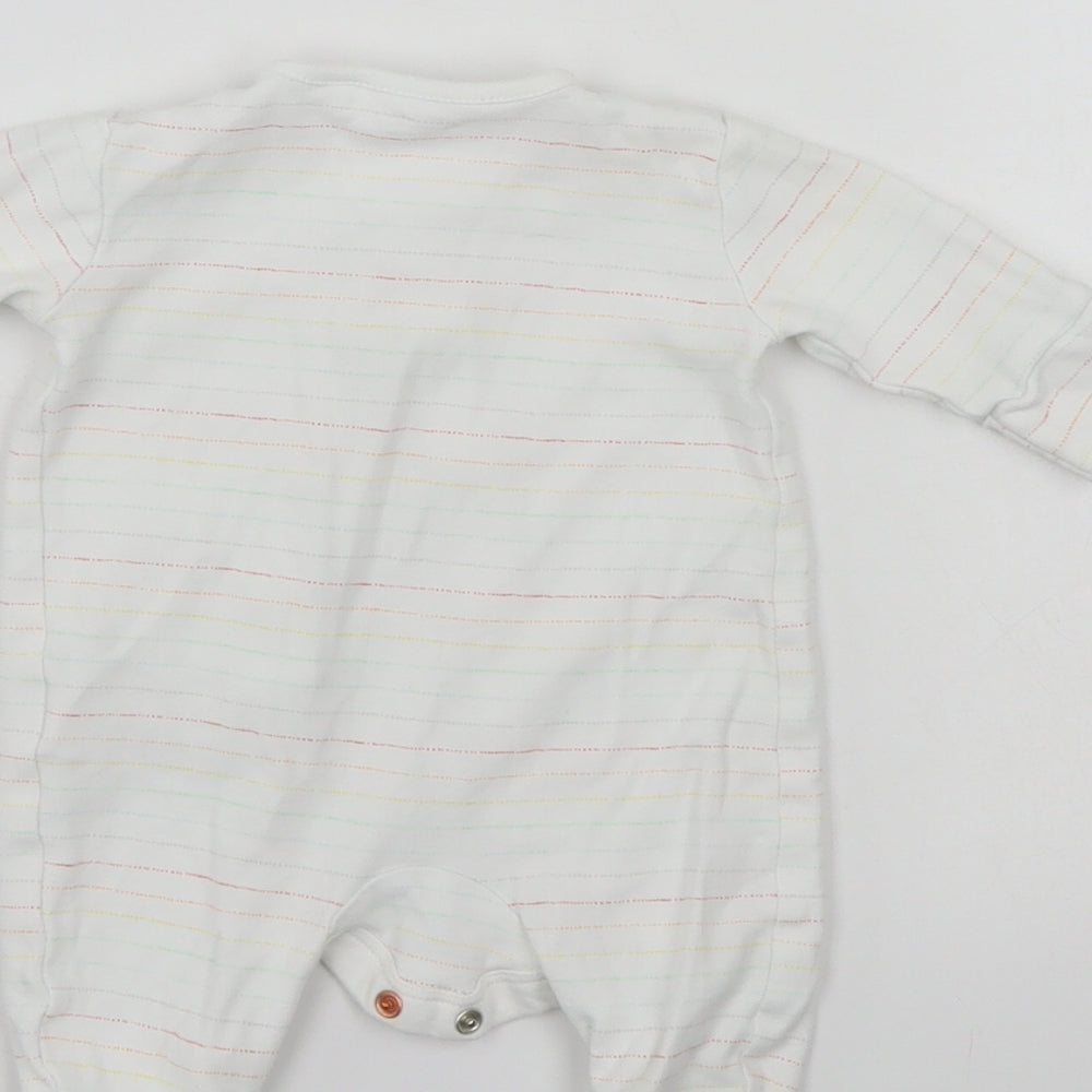 NEXT Baby White Striped  Babygrow One-Piece Size Newborn