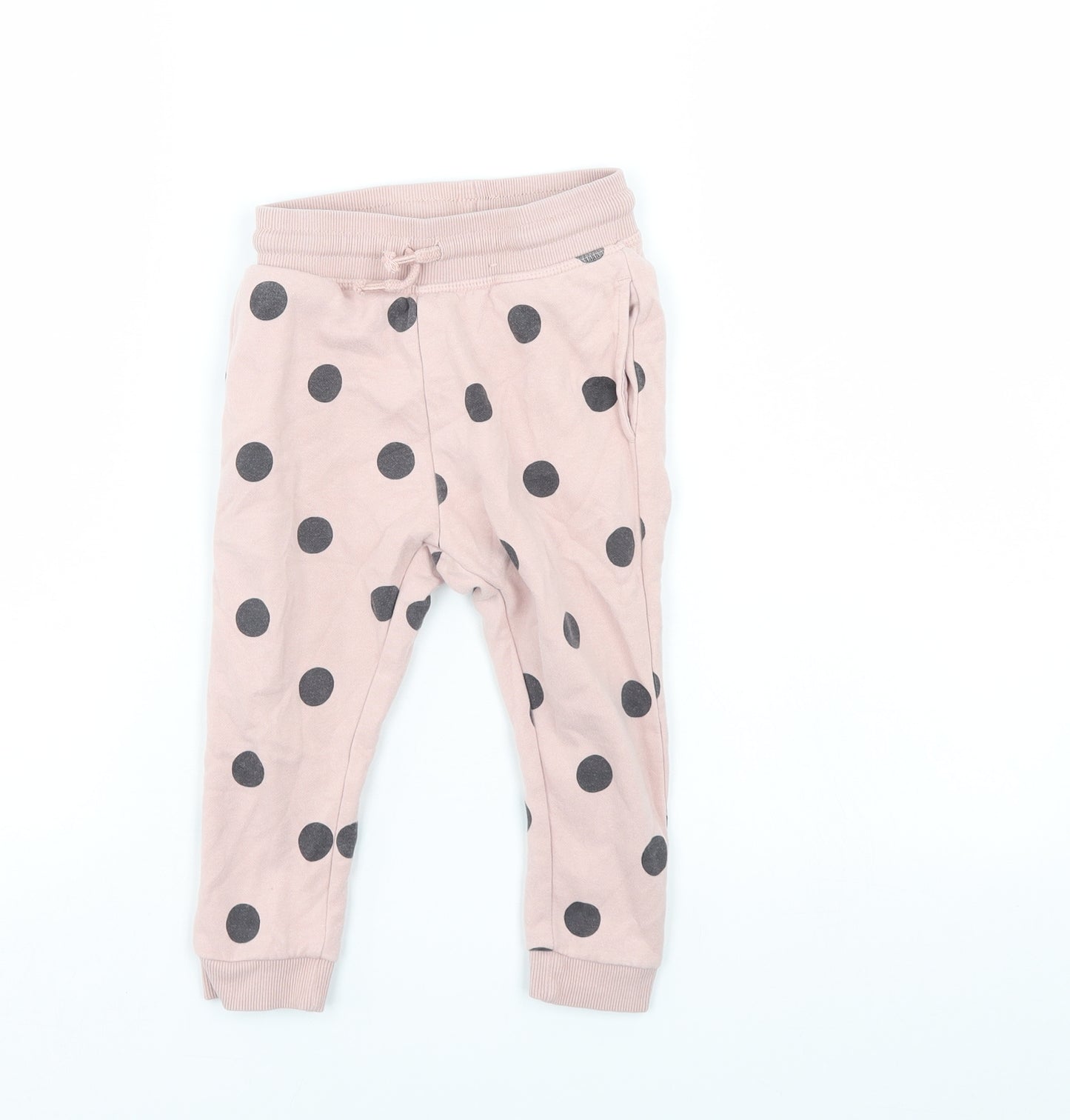 George Girls Ivory Polka Dot  Sweatpants Trousers Size 2-3 Years