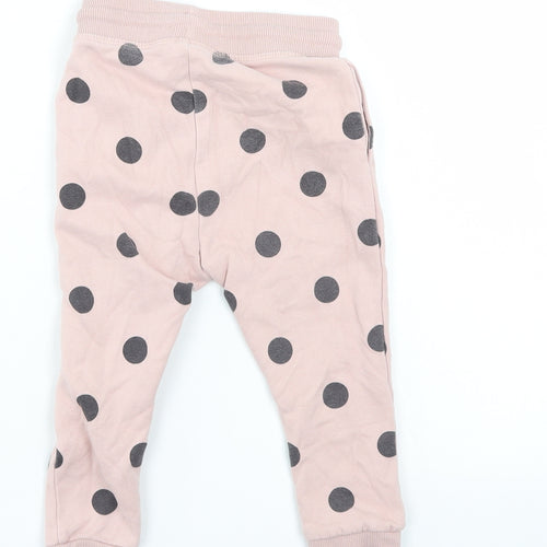 George Girls Ivory Polka Dot  Sweatpants Trousers Size 2-3 Years
