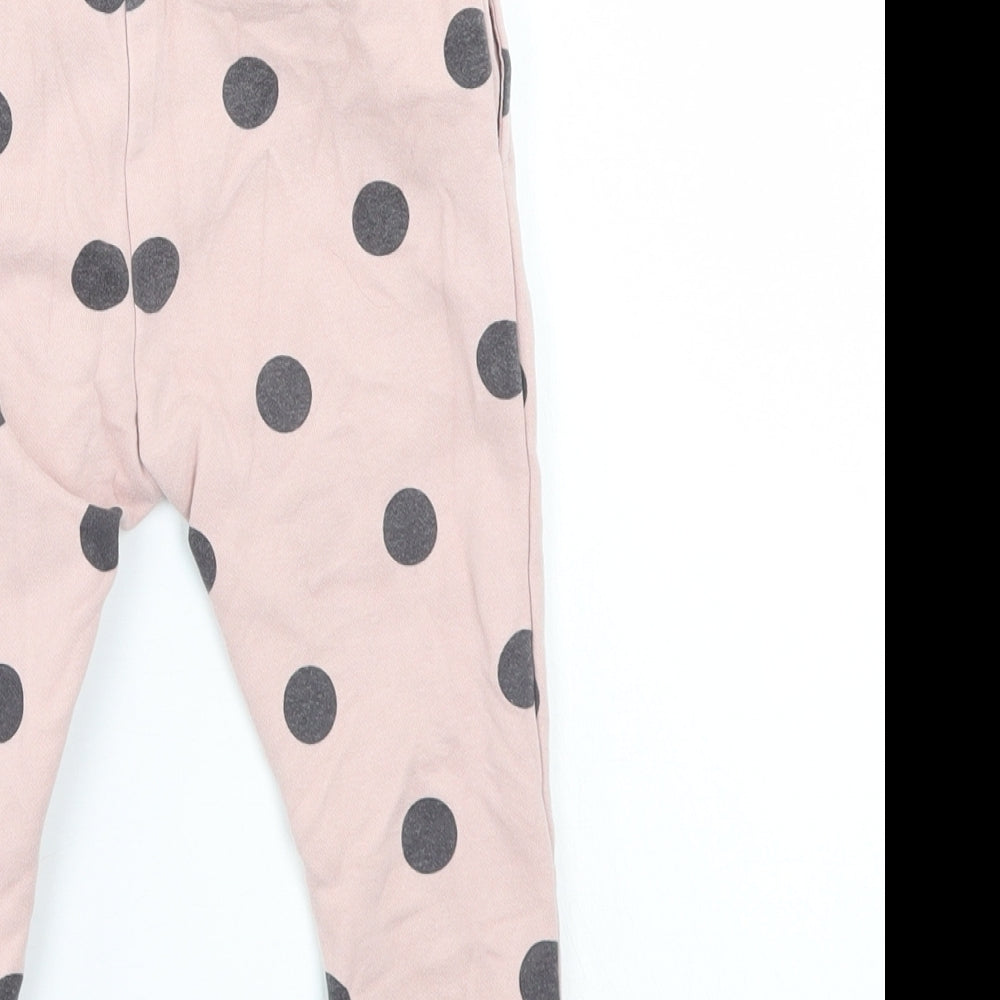George Girls Ivory Polka Dot  Sweatpants Trousers Size 2-3 Years