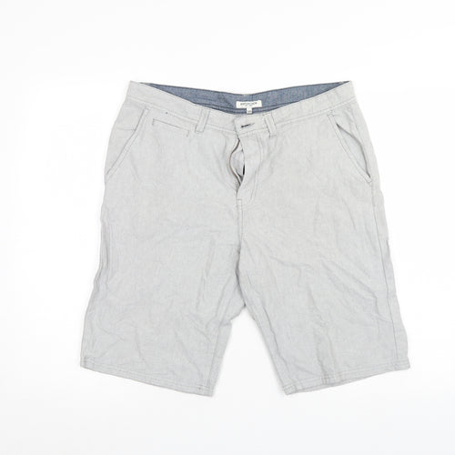 Boston Crew Mens Grey   Chino Shorts Size 34