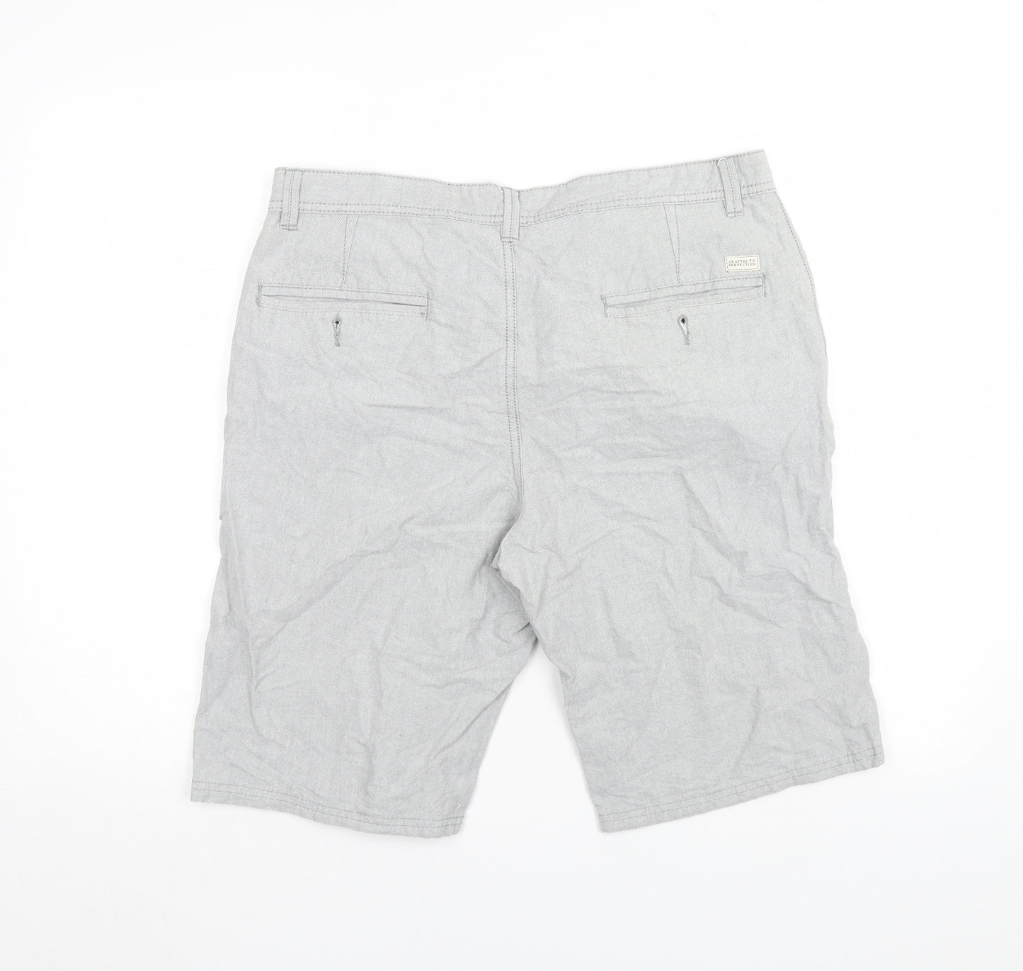 Boston Crew Mens Grey   Chino Shorts Size 34