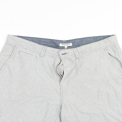 Boston Crew Mens Grey   Chino Shorts Size 34
