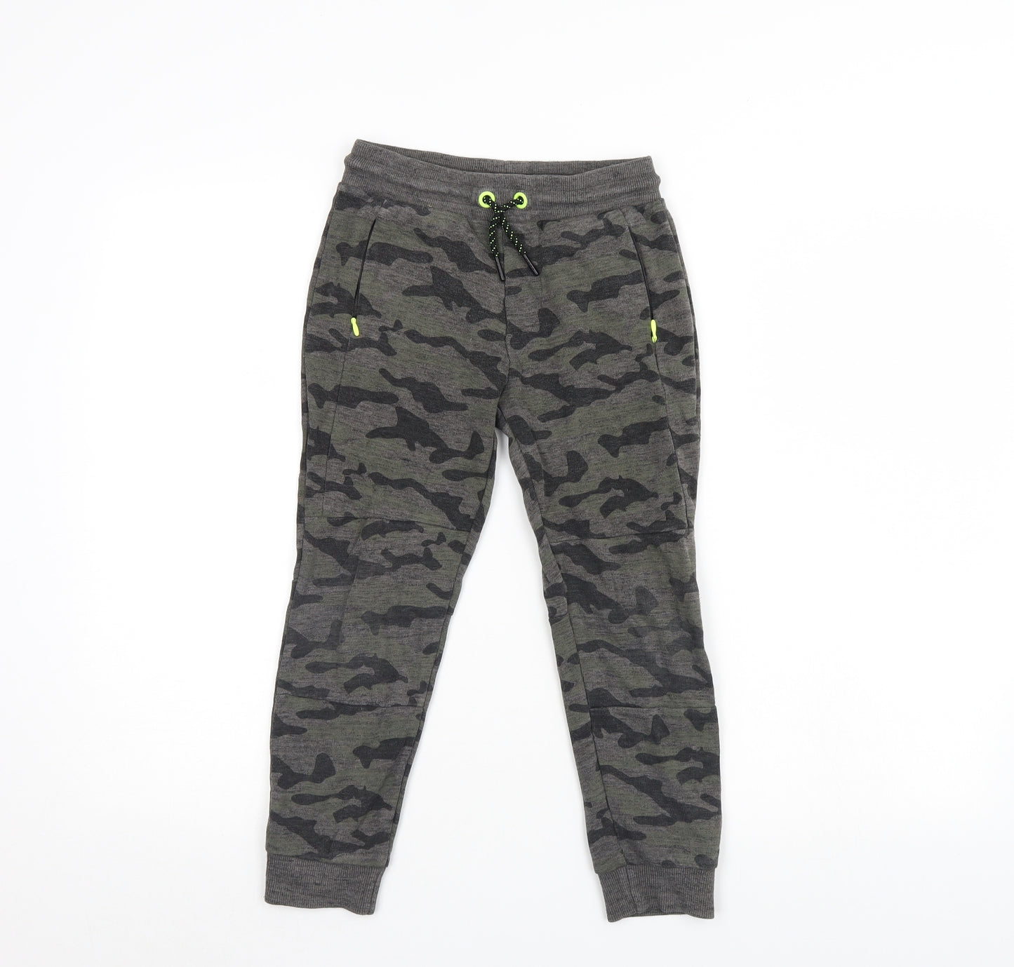 F&F Boys Multicoloured Camouflage  Jogger Trousers Size 7-8 Years