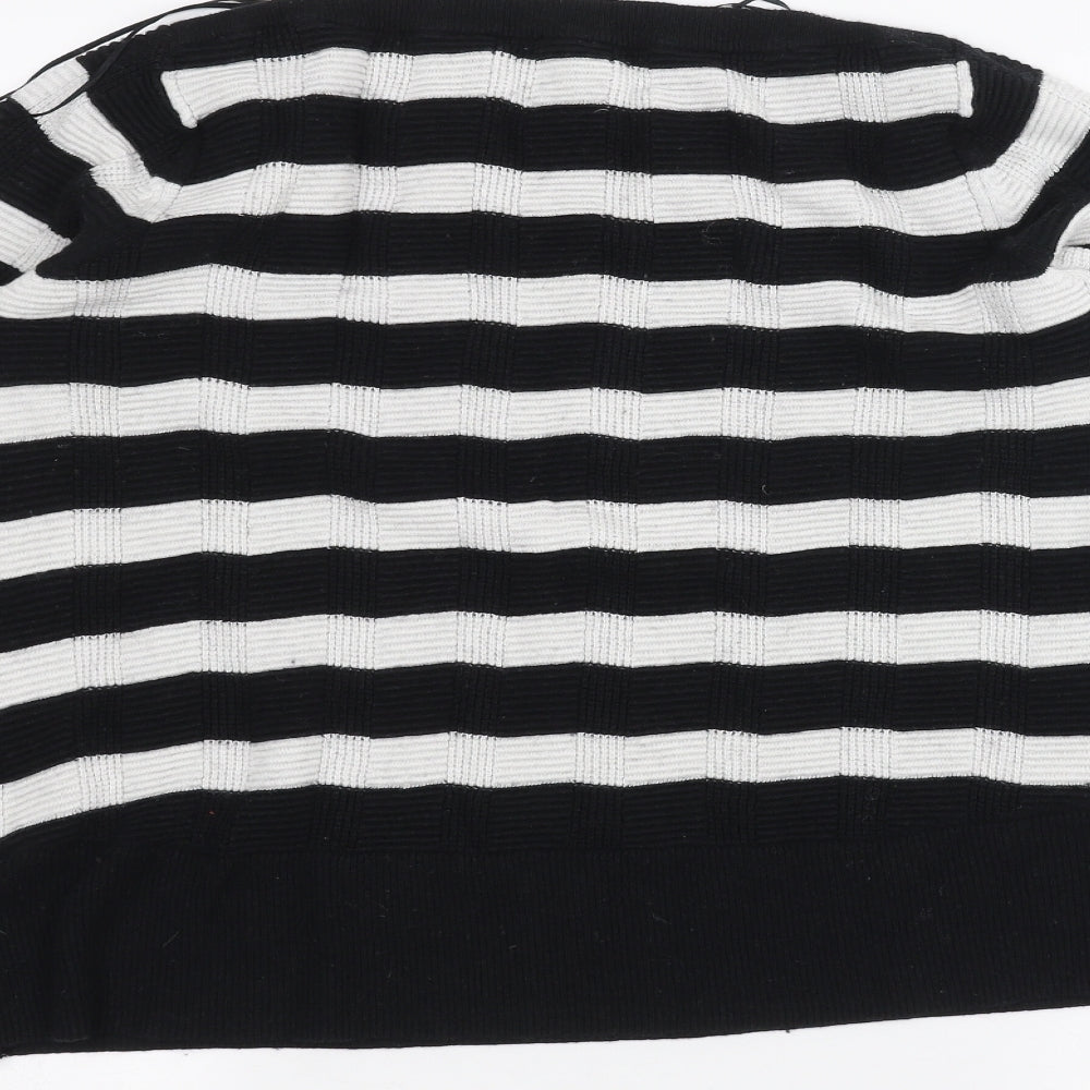 Marks and Spencer Womens Black Striped  Pullover Jumper Size 16