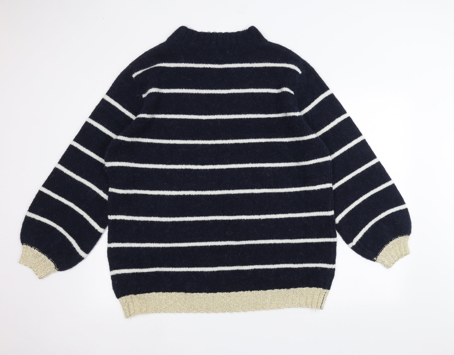 NEXT Womens Blue Striped  Pullover Jumper Size L