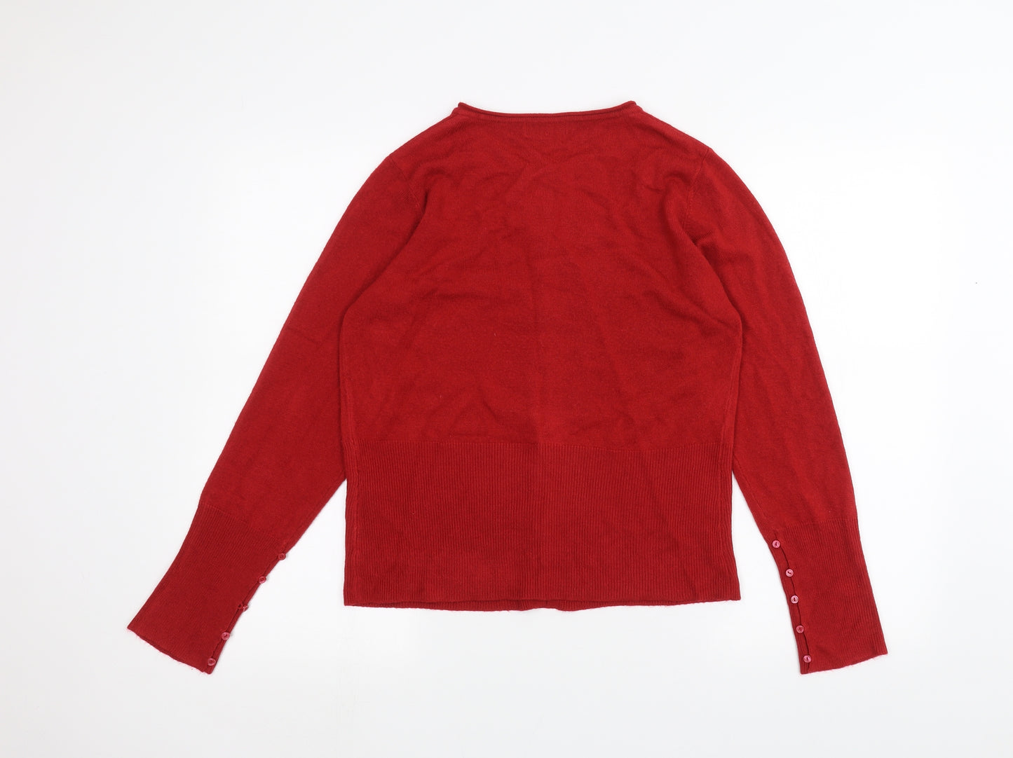 Per Una Womens Red   Cardigan Jumper Size 16