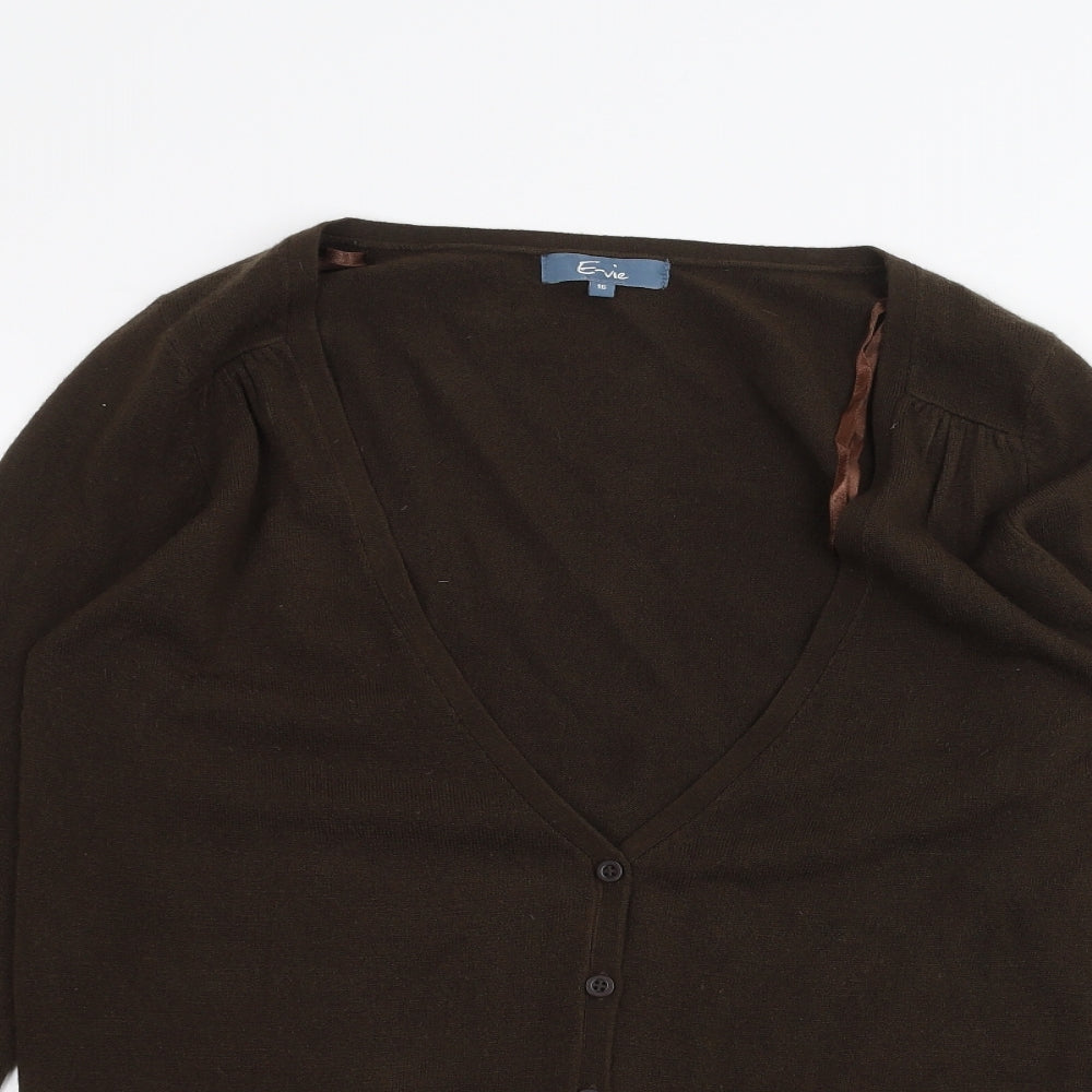 E-vie Womens Brown   Cardigan Jumper Size 16