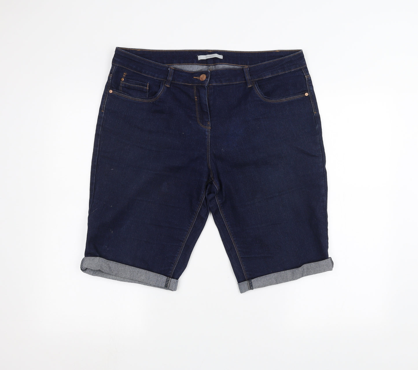 George Womens Blue  Denim Bermuda Shorts Size 16