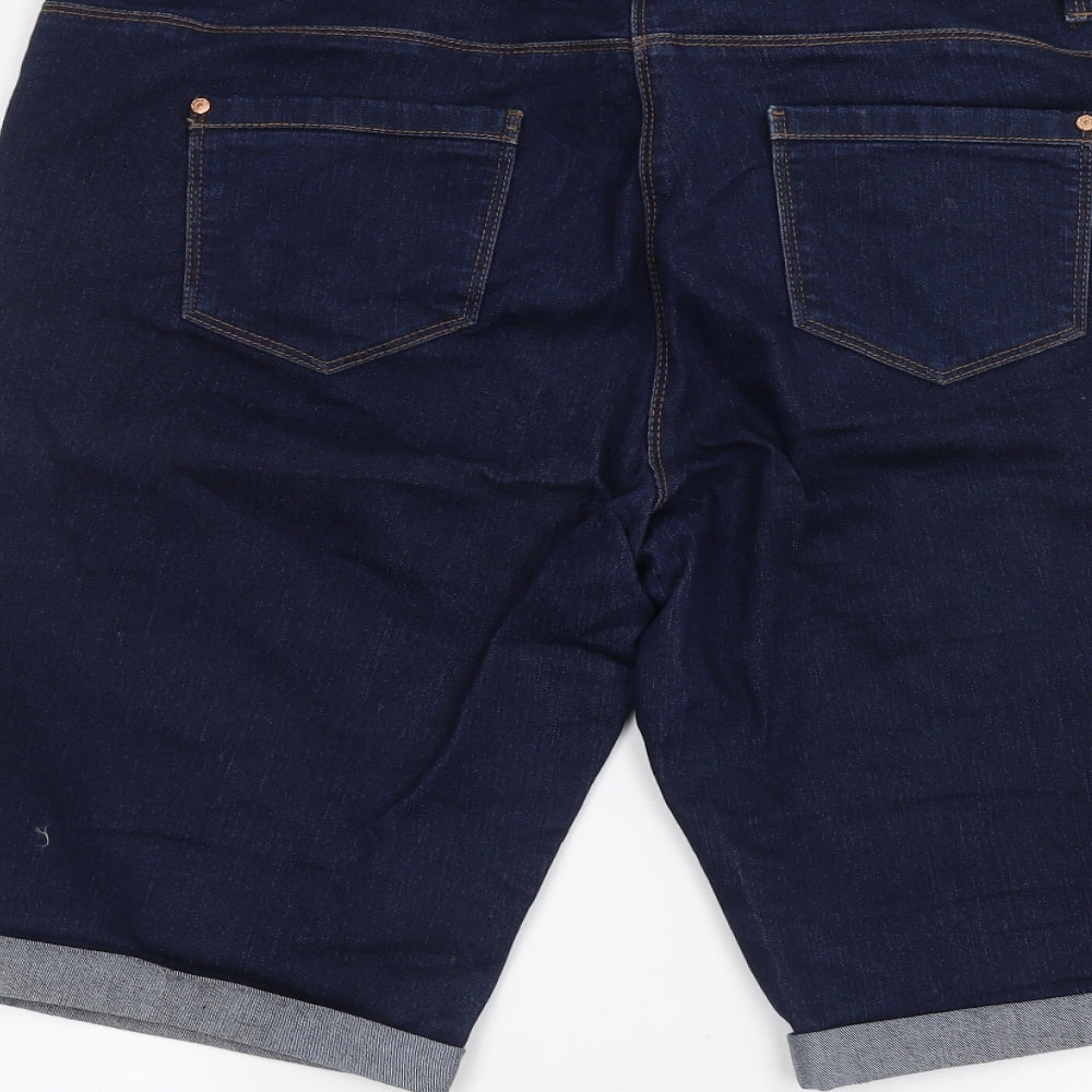 George Womens Blue  Denim Bermuda Shorts Size 16