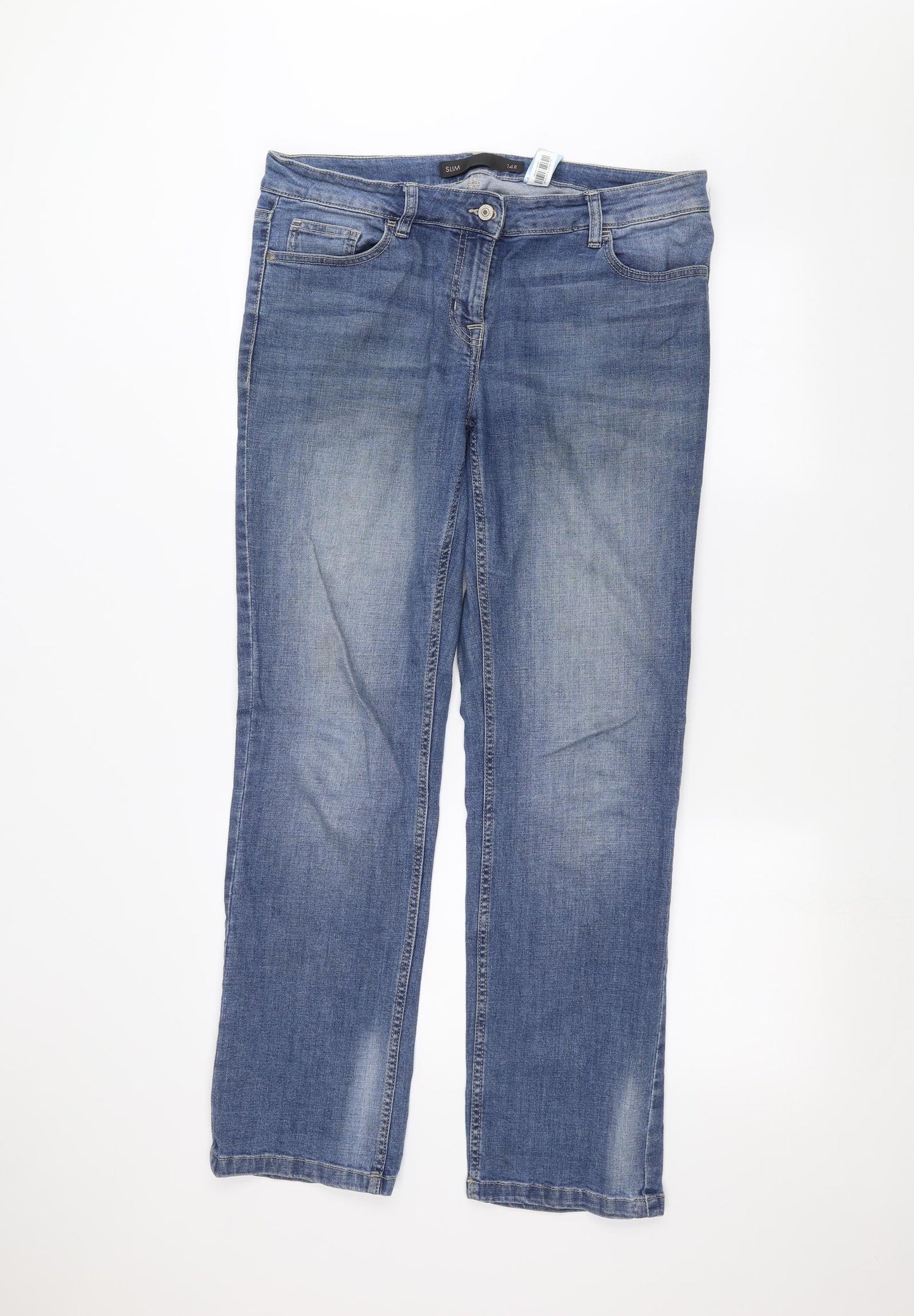 NEXT Womens Blue  Denim Straight Jeans Size 14 L27 in