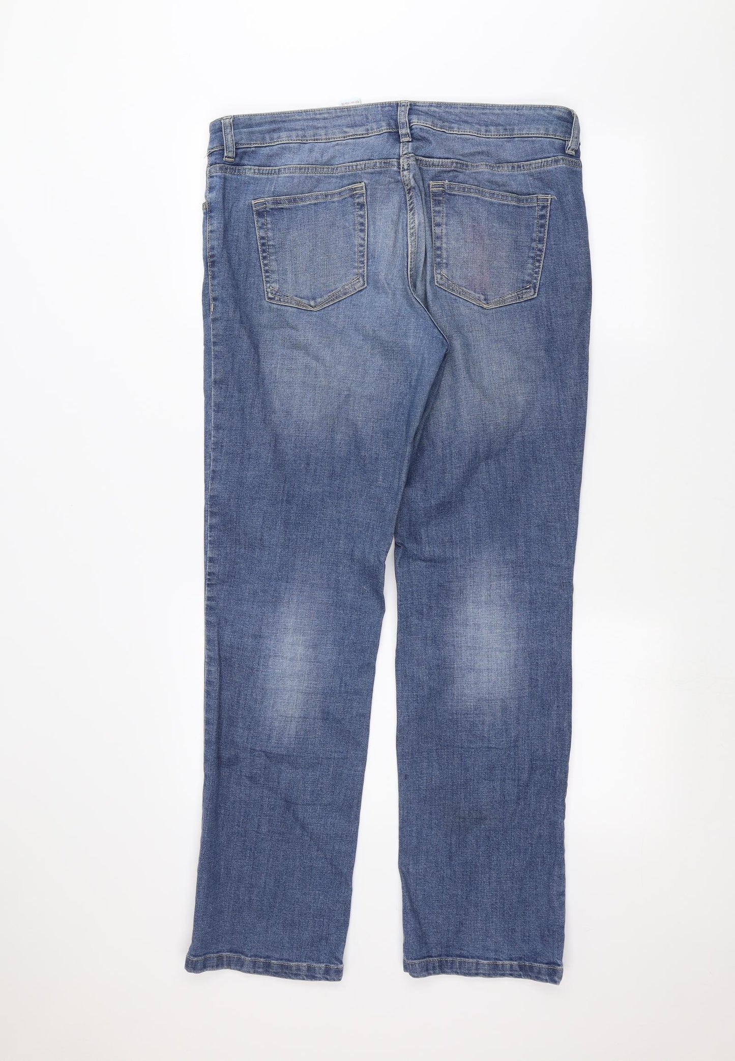 NEXT Womens Blue  Denim Straight Jeans Size 14 L27 in