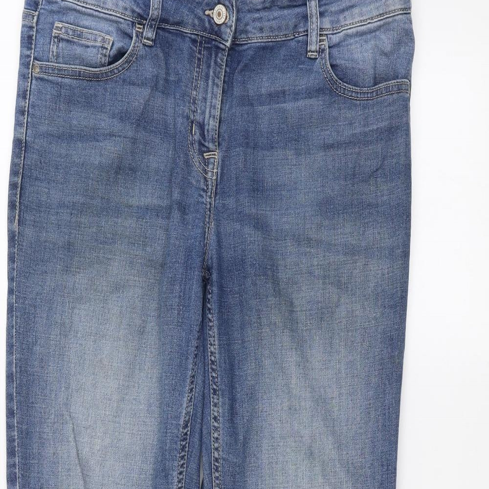 NEXT Womens Blue  Denim Straight Jeans Size 14 L27 in