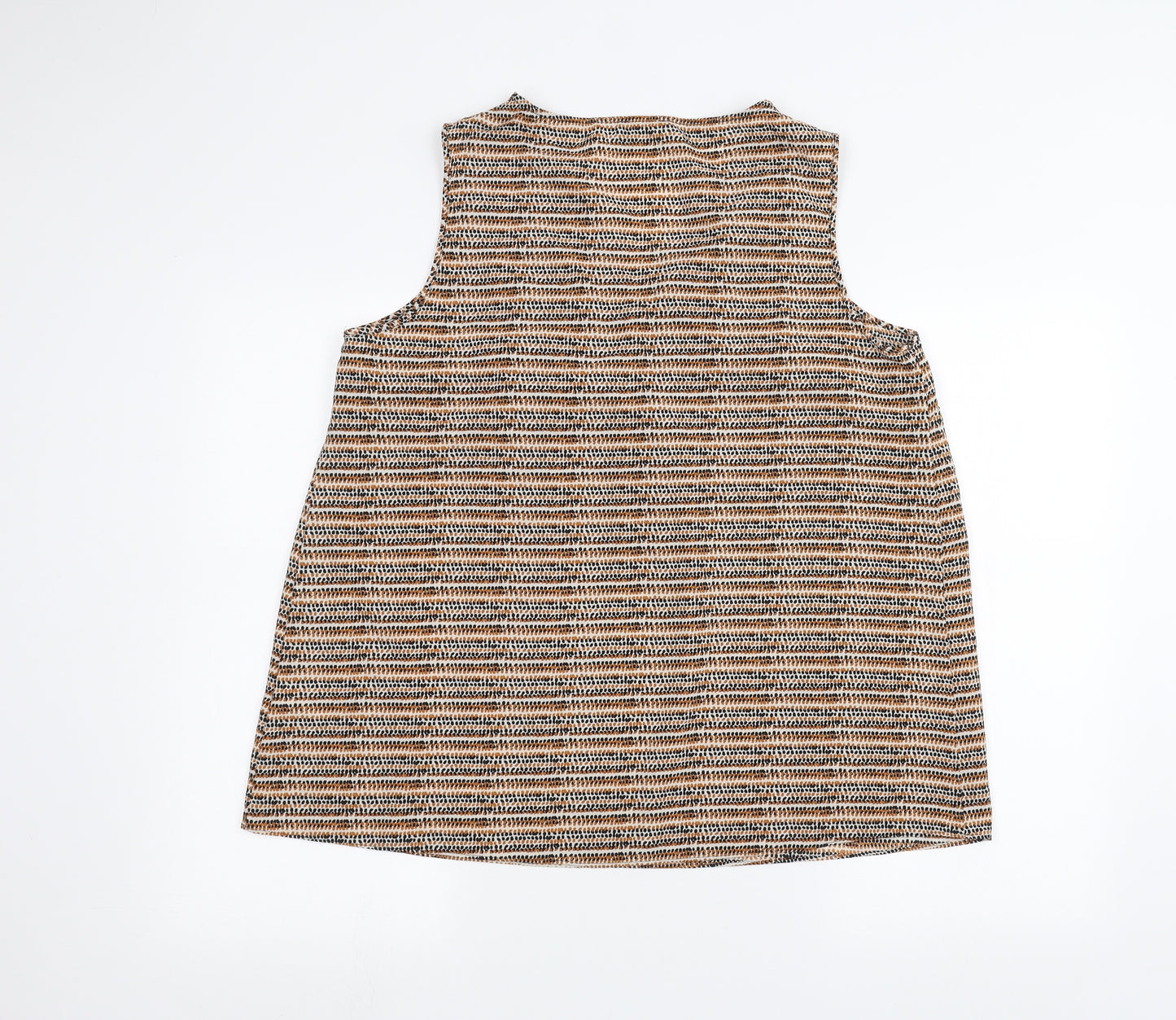 Matalan Womens Brown Polka Dot  Basic T-Shirt Size 18