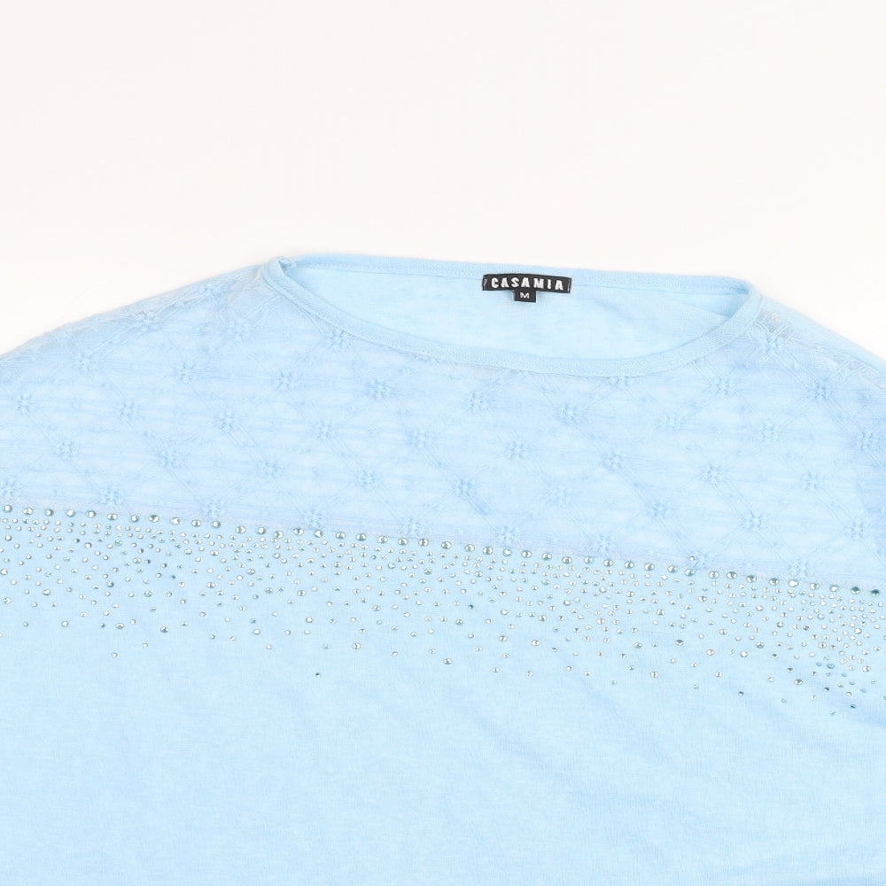 CASAMIA Womens Blue   Basic T-Shirt Size M