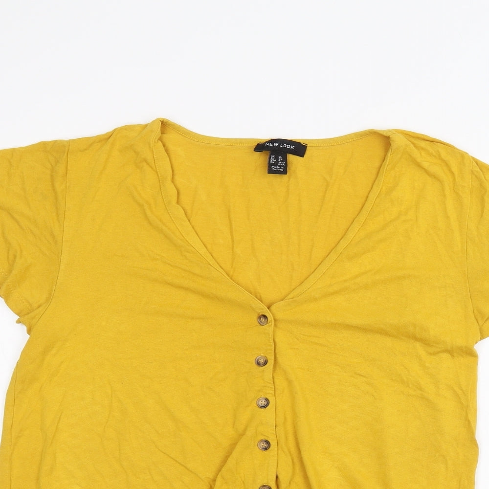 New Look Womens Yellow   Basic T-Shirt Size 10