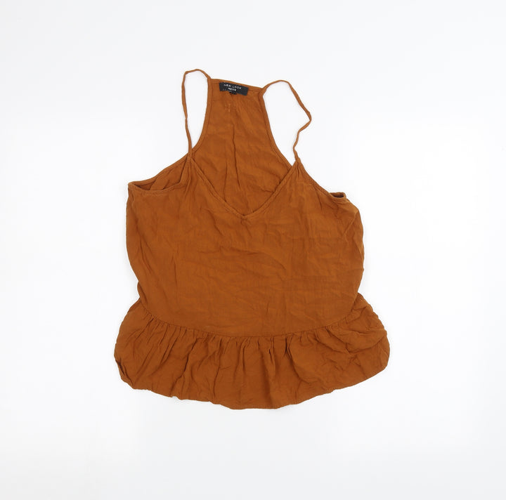 New Look Womens Brown   Basic T-Shirt Size 10