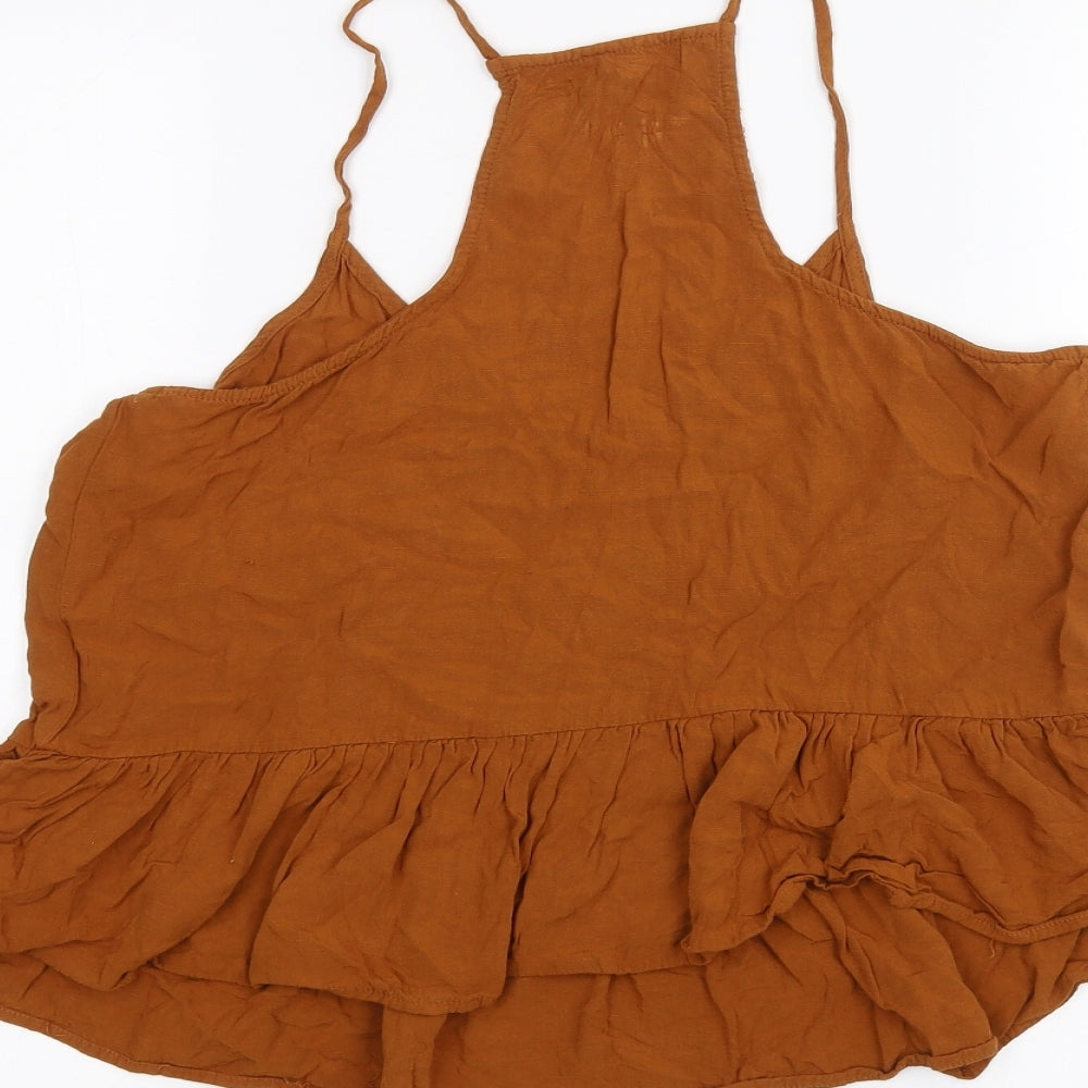 New Look Womens Brown   Basic T-Shirt Size 10