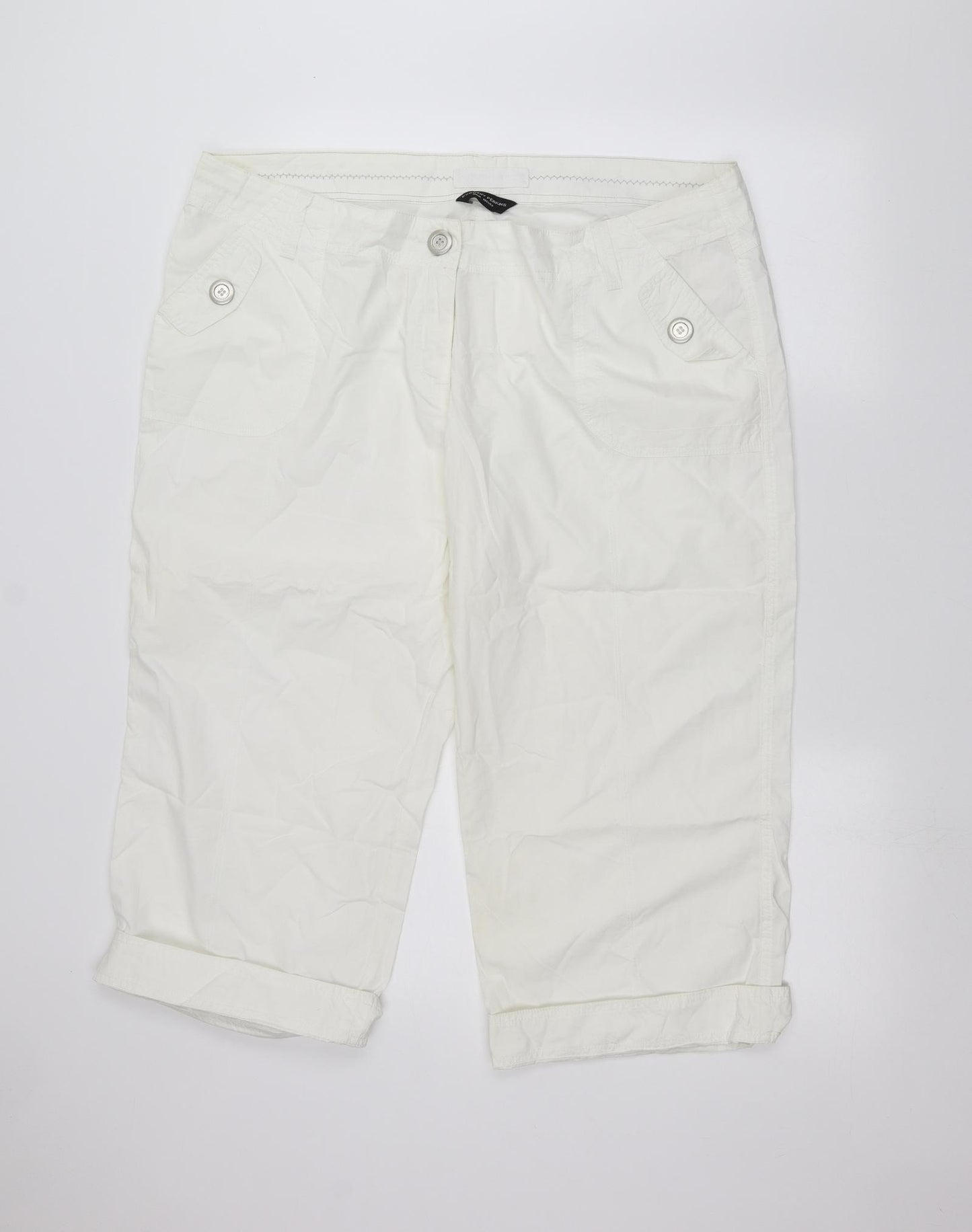 Dorothy Perkins Womens White   Chino Shorts Size 20