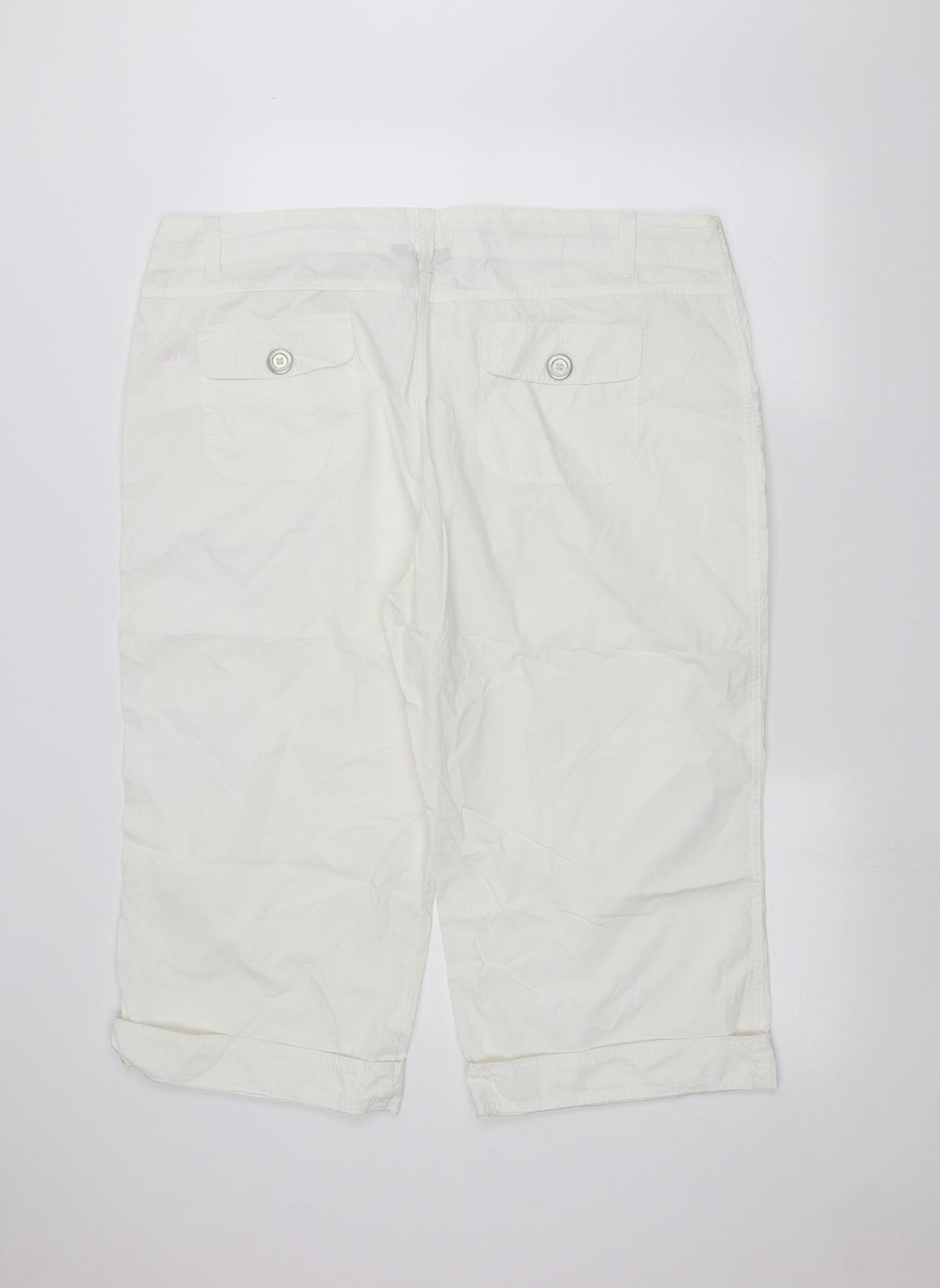 Dorothy Perkins Womens White   Chino Shorts Size 20