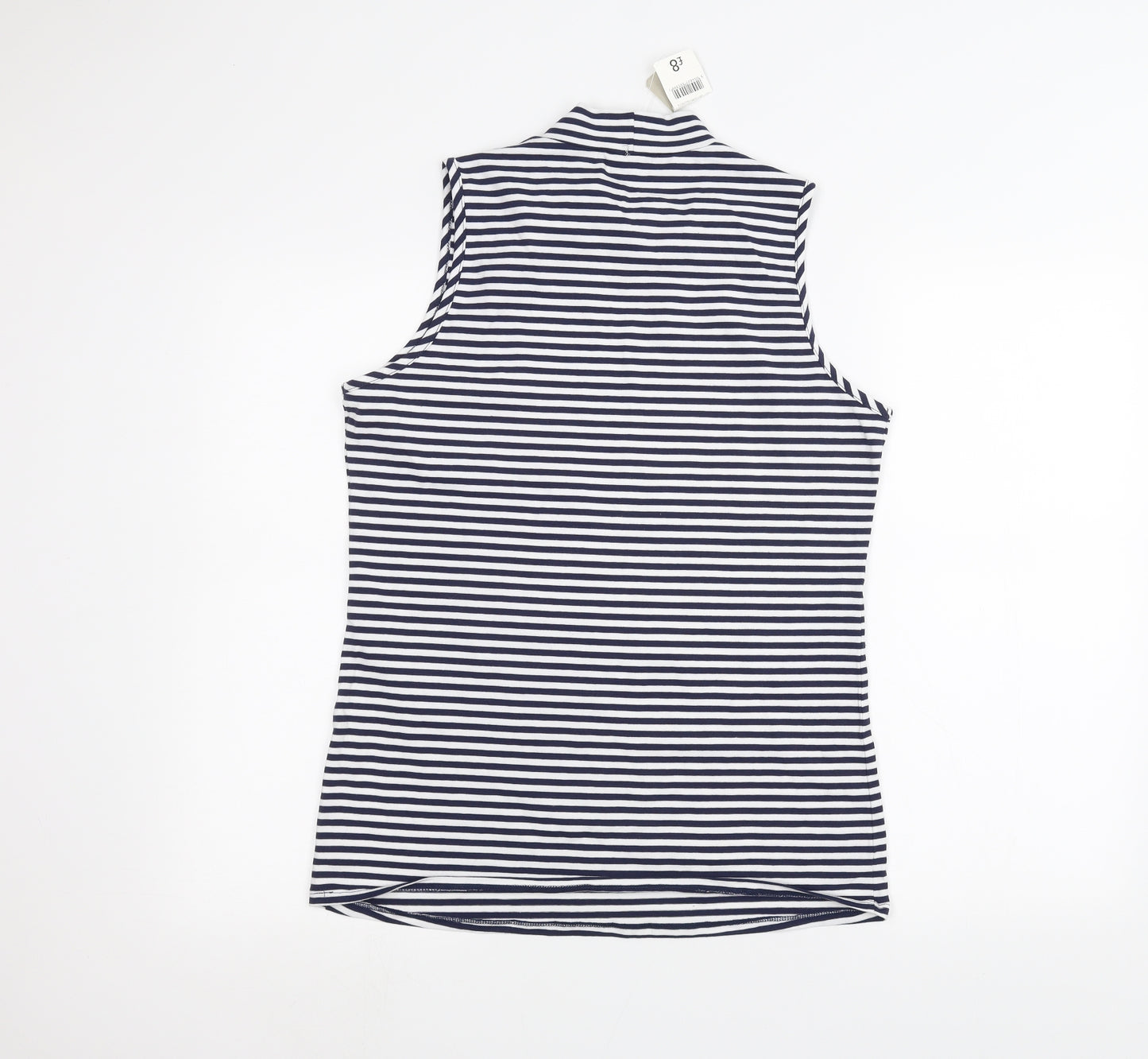George Womens Blue Striped  Basic T-Shirt Size 16