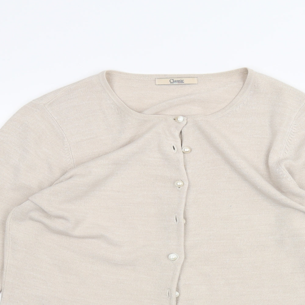 Marks and Spencer Womens White   Cardigan Jumper Size 10