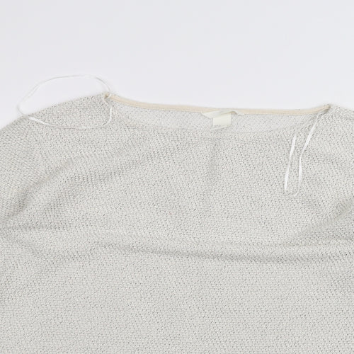 H&M Womens White   Pullover Jumper Size M