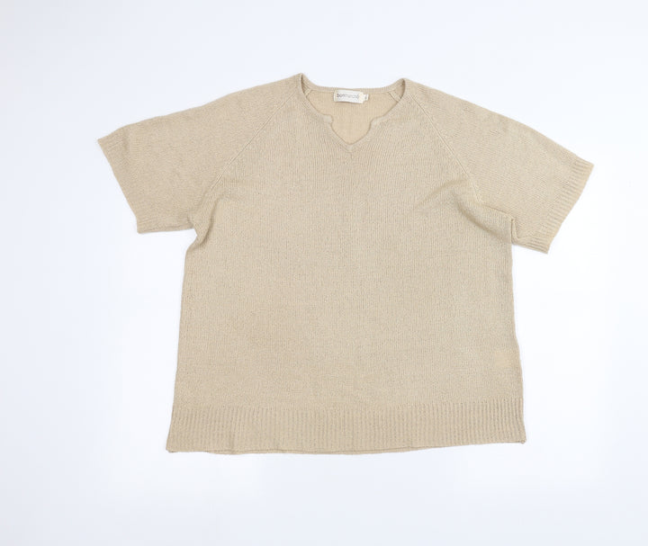 Bonmarché Womens Brown Basic T-Shirt Size L