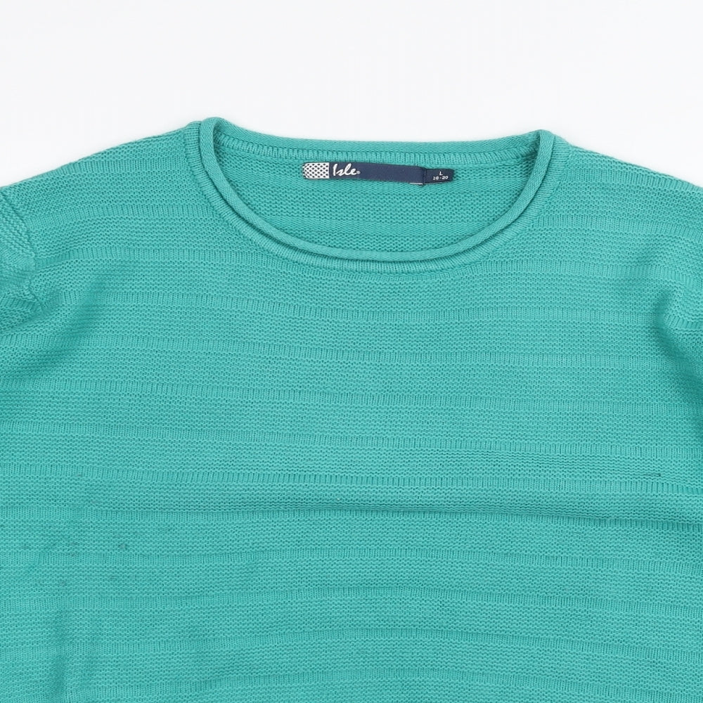 ISLE Womens Green   Pullover Jumper Size L