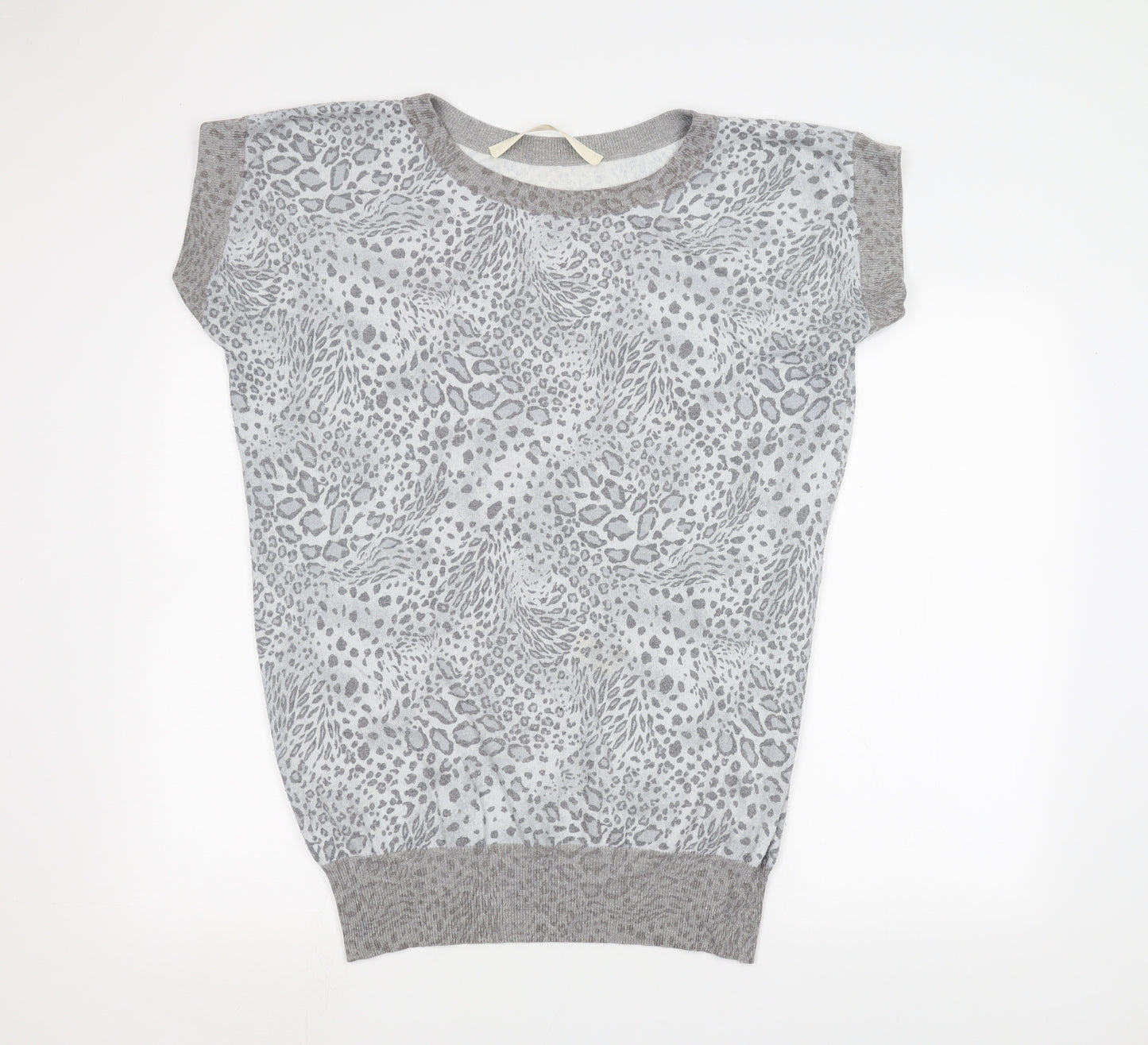 Preworn Womens White Animal Print  Pullover Jumper Size 12