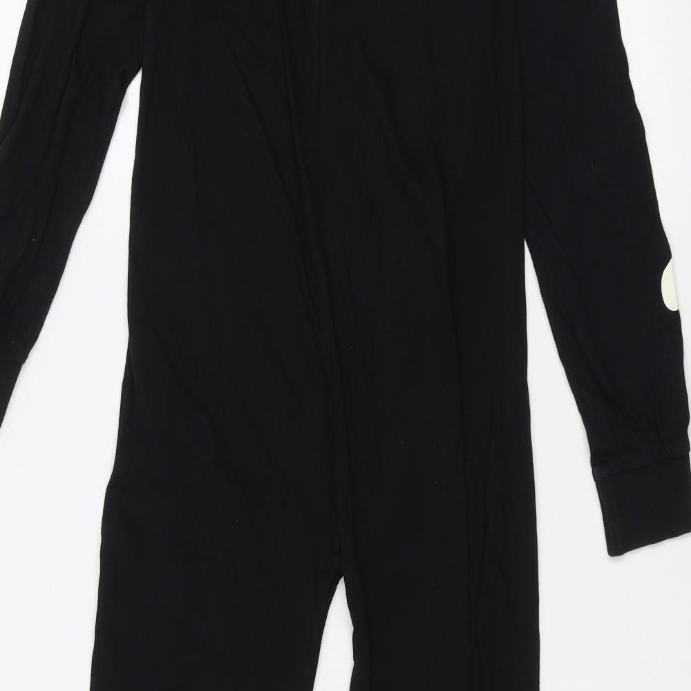 Glow in the dark Boys Black Solid   One Piece Size 9-10 Years  - glow in the dark